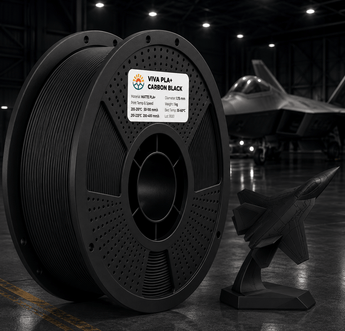 VIVA PLA+ Matte Filament 1.75mm 1kg - Carbon Black 3D printer filament