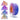 ZIRO Tri-Color Matte PLA Filament – 1.75 mm 1kg - Purple Sunset 3D printer filament